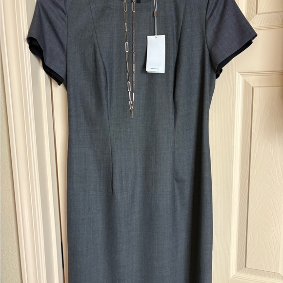 Hugo Boss Gray Sheath Midi Dress for Work - Picture 1 of 7